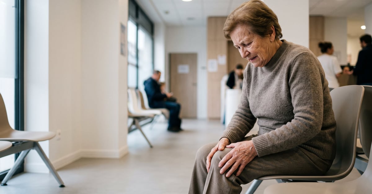 Articulation touchée par l'arthrose avec douleur et inflammation visible – l arthrose